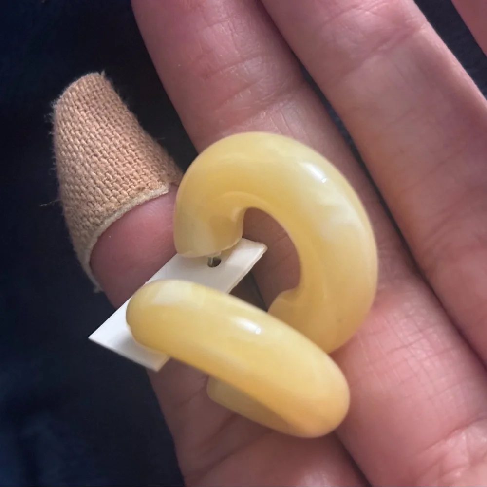 Yellow Hoop Earrings